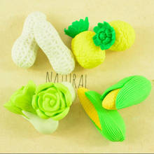 72Pcs/lot New Cute Pineapple Cabbage Peanut Corn  Eraser Students' Gift Prize Children Learning Erasers School Supplies 2024 - buy cheap