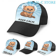 Subnautica  Keep Calm Kitty Basketball Cap men women Fashion all over print black Unisex adult hat 2024 - buy cheap