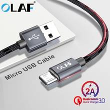 Кабель Micro USB OLAF 2.4A кабель для быстрой синхронизации данных зарядный кабель для samsung A7 2018 huawei Xiaomi Andriod Microusb Кабели для мобильных телефонов 2024 - купить недорого
