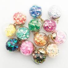 10pcs / bag popular triangle resin sheet 16x21mm fashion crystal glass ball pendant DIY necklace hair rope earrings accessories 2024 - buy cheap