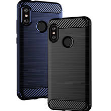 Funda trasera de fibra de carbono para Xiaomi Mi A2 Lite / Redmi 6 Pro, cubierta de absorción de impacto, suave, antiarañazos, 5,84" 2024 - compra barato