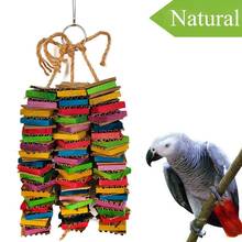 Игрушки для попугая для больших птиц картонная большая птица игрушки африканский серый попугай игрушки натуральный деревянная птичья клетка жевательная игрушка с зажимом 2024 - купить недорого