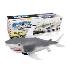 1Pcs Simulation Universal Mobile Electric Shark Toys LED Lighting Projection Music Shaking Tail Bionic Animal Toy 2024 - buy cheap