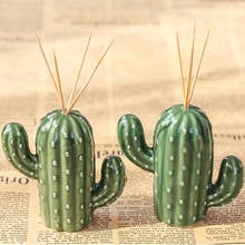 Cactus Toothpick Holder Cute Ceramics Toothpick Dispenser Cleaning Teeth Household Tools Toothpick Organizer 2024 - buy cheap