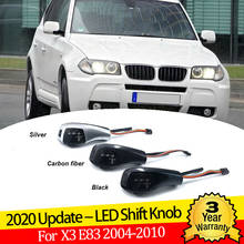 Palanca de cambio de marchas con luz LED, accesorio de fibra de carbono, color negro y plateado, para BMW X3, primera generación, E83, 2003-2010 2024 - compra barato