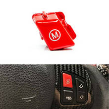 ABS Roda de Direcção Do Carro M Mode Botão Interruptor Vermelho para BMW Série 3 E90 E92 E93 M3 Volante Do Carro tampa do interruptor de Botão Molduras 2024 - compre barato