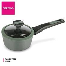 FISSMAN-sartén para salsa de 1.3L, con tapa, 3 capas, recubrimiento antiadherente, Cocina de Inducción con puntos de aluminio 2024 - compra barato