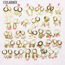 8 Pairs Mix shape zircon earrings Zircon Gold color drop earrings fashion jewelry earrings women earrings  8269 2024 - buy cheap