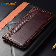 Case for Samsung Galaxy Note 10 Plus KEZiHOME Plaid style Genuine Leather Flip wallet Cover for Galaxy Note10  Phone cases 2024 - buy cheap