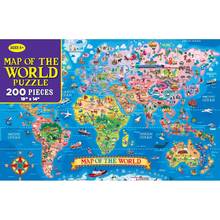 Quebra-cabeça, 200 peças, mapa do mundo, brinquedo educacional para crianças 2024 - compre barato