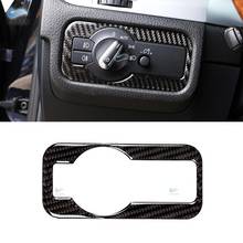 For VW Touareg 2011 2012 2013 2014 2015 2016 2017 2018 Carbon Fiber Car Interior Headlight Switch Frame Sticker Cover Trim 2024 - buy cheap