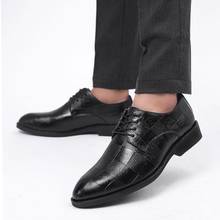 Men's business dress black shoes four seasons Korean version of the pointed breathable men's shoes 2024 - buy cheap