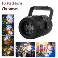 16 Patterns New Year Christmas Festival Decoration LED Laser Projector Light Snowflake Elk Projection Lamp Stage Indoor Lamp 2024 - buy cheap