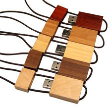 USB-флеш-накопитель деревянный с ремешком, 4/16/32/64/128 ГБ 2024 - купить недорого