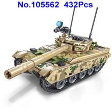 105562 432 шт военный тяжелый главный боевой танк армия ww2 оружие строительные блоки игрушка 2024 - купить недорого