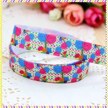 DHK 5/8'' 5yards Fold Over Elastic FOE sugar printed headband hair band diy decoration OEM Wholesale E203 2024 - buy cheap