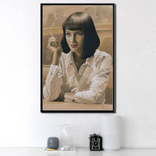 Pulp Fiction Mia Wallace Hot Movie Characters Canvas Poster Prints Photo Portrait Pictures Bar Hotel Cafe Wall Art Decor Mural 2024 - buy cheap