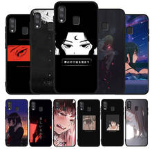 Sad Anime Vaporwave Black TPU Phone Case For Samsung Galaxy A71 A51 A41 A31 A20E A10 A20 A40 A50 A70 M30S M20 A7 A8 A9 2018 2024 - buy cheap