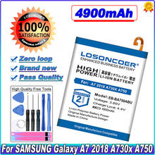 LOSONCOER EB-BA750ABU 4900mAh Battery For Samsung Galaxy A7 2018 Version A750 SM-A730X A730X A10 SM-105F/DC 2024 - buy cheap