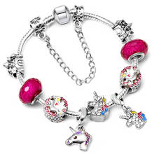 BRACE CODE New Unicorn Charm Ladies Bracelets, DIY Bead Pendants Gifts For Boys And Girls,Branded Bracelet Gifts 2024 - buy cheap