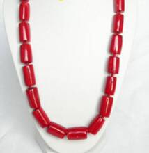 Бесплатная доставка ожерелье из натурального красного коралла 20 дюймов 20 мм 2024 - купить недорого