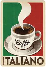 Letrero de Metal Estilo Vintage para cafetería, cafetería, comedor, cueva de hombre y mujer, Caffe Italiano, para colgar en la pared 2024 - compra barato