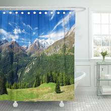 Blue Mountain Beautiful View of The Austrian Alps Austria Shower Curtain Waterproof Polyester Fabric 72 x 78 Inches Set 2024 - buy cheap