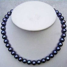 BEAUTIFUL AAA 8-9mm south sea black pearl necklace 24 inches 2024 - buy cheap