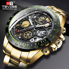 TEVISE Fashion Men Watch Waterproof Automatic Mechanical Wrist Wristwatch Gold Stainless Steel Male Clock Relogio Masculino 2024 - buy cheap