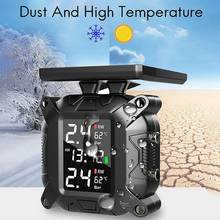 NEW-Wireless Motorcycle TPMS Tire Pressure Monitoring System Solar External Sensor LCD Display Temperature Monitor Alarm 2024 - buy cheap