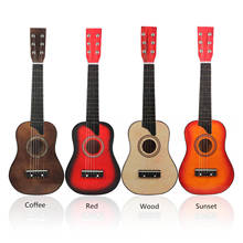Mini Guitarra acústica en tilo americano para niños, instrumento Musical de 25 pulgadas, instrumento educativo, juguete para practicar música, regalo de Navidad 2024 - compra barato