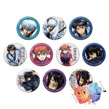 Gintama Anime Badge Sakata Gintoki Shimura Shinpachi Kagura Kotarou Katsura Shinsuke Takasugi Metal Badge Brooch Pins 2024 - buy cheap