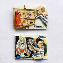 Spain Fridge Magnet European Spanish Painter Picasso 3d Cultural Tourist Souvenirs Magnetic Refrigerator Stickers Creative Gifts 2024 - buy cheap