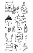 french Winter animals Transparent Clear Silicone Stamp Seal for DIY scrapbooking photo album Decorative clear stamps A600 2024 - buy cheap
