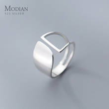 Женское кольцо на палец Modian, из серебра 925 пробы с геометрическим дизайном 2024 - купить недорого