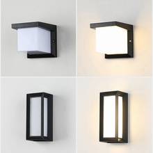 LED outdoor square wall light 12W18W waterproof and moisture-proof IP65 simple garden lamp voltage 85-265v 2024 - buy cheap
