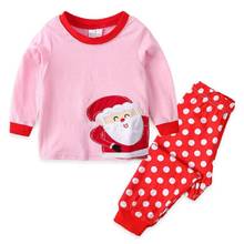 Baby Nightwear Pyjamas Set Girls Boys Christmas Santa Claus Sleepwear Outfits Children Autumn Winter Xmas Pajamas Clothes 2024 - buy cheap