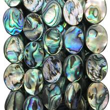 Free Shipping Beautiful jewelry 10x14mm New Zealand Abalone Shell Oval Loose Beads PG8930 2024 - buy cheap