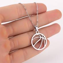 Hfarich 2021 Beach Collares Stainless Steel Seaside Volleyball Pendant Necklaces For Women Chic Basketball Choker Jewelry Gift 2024 - buy cheap