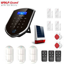 Wolf-Guard-sistema de alarma de seguridad inalámbrico GSM Wifi para el hogar, Kit de bricolaje, Control de aplicación remota, Detector de movimiento, Sensor de sirena alimentada por energía Solar 2024 - compra barato