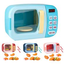 Microwave Oven Simulation Model Toy Timing Playing Dollhouse Interactive Doll Kitchen Dollhouse Furniture Toys For Children Gift 2024 - buy cheap