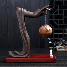 Hanging Backflow Incense Burner Bedroom Creative Purple Clay Incense Burner Antiquity Hand Holder Incensario Home Decor EI50IB 2024 - buy cheap