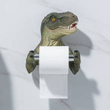 Caja de soporte de resina para pañuelos de dinosaurio, soporte impermeable para pañuelos, soporte moderno para toallas de papel, accesorio de baño sin perforaciones 2024 - compra barato