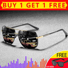 GRFISIA 2021 New Square Polarized Sunglasses Men Alloy Eyeglasses Frame Sun Glasses Male Driving Night Vision Goggles Gafas X18 2024 - buy cheap