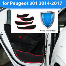 Protective Mat Side edge cover Accessories Door Inside Guard Car Door Anti Kick Pad Sticker for Peugeot 301 2014-2017 2024 - buy cheap