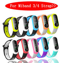 Спортивный Mi Band 4 ремешок на запястье для Xiaomi mi band 4 спортивный силиконовый браслет для xiaomi Mi band 4 band4 смарт-браслет 2024 - купить недорого