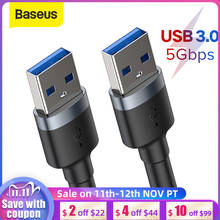 Baseus USB-USB кабель USB удлинитель USB папа-USB папа для Smart TV PS4 Xbox USB 3,0 кабель для передачи данных USB удлинитель 2024 - купить недорого
