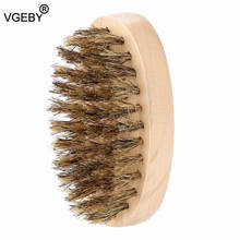 Men Soft Beard Brush Mustache Comb Oval Bamboo Handle Barber Salon Beard Shaping Tool Beard Cleaning Tool Shaving Brush 2024 - buy cheap