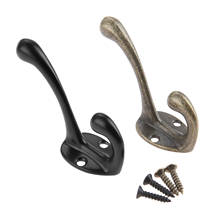 10Pcs Antique Alloy Home Hat Coat Clothes Towel Wall Door Hanger Hooks Bathroom Kitchen Bedroom Room Bronze Black 55*43*19mm 2024 - buy cheap