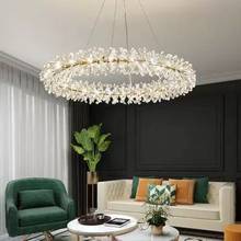 Modern Luxury Crystal  LED Chandeliers Ring Design Lamp For living Room G4 Lighting Lustre Hotel Lights Fixture Luxury Furniture 2024 - buy cheap